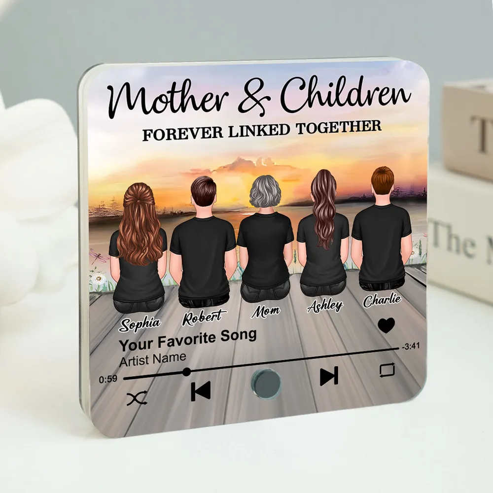 Personalized Sunset Music Theme Acrylic Fridge Magnet – Custom Gift for Mothers - Image 5