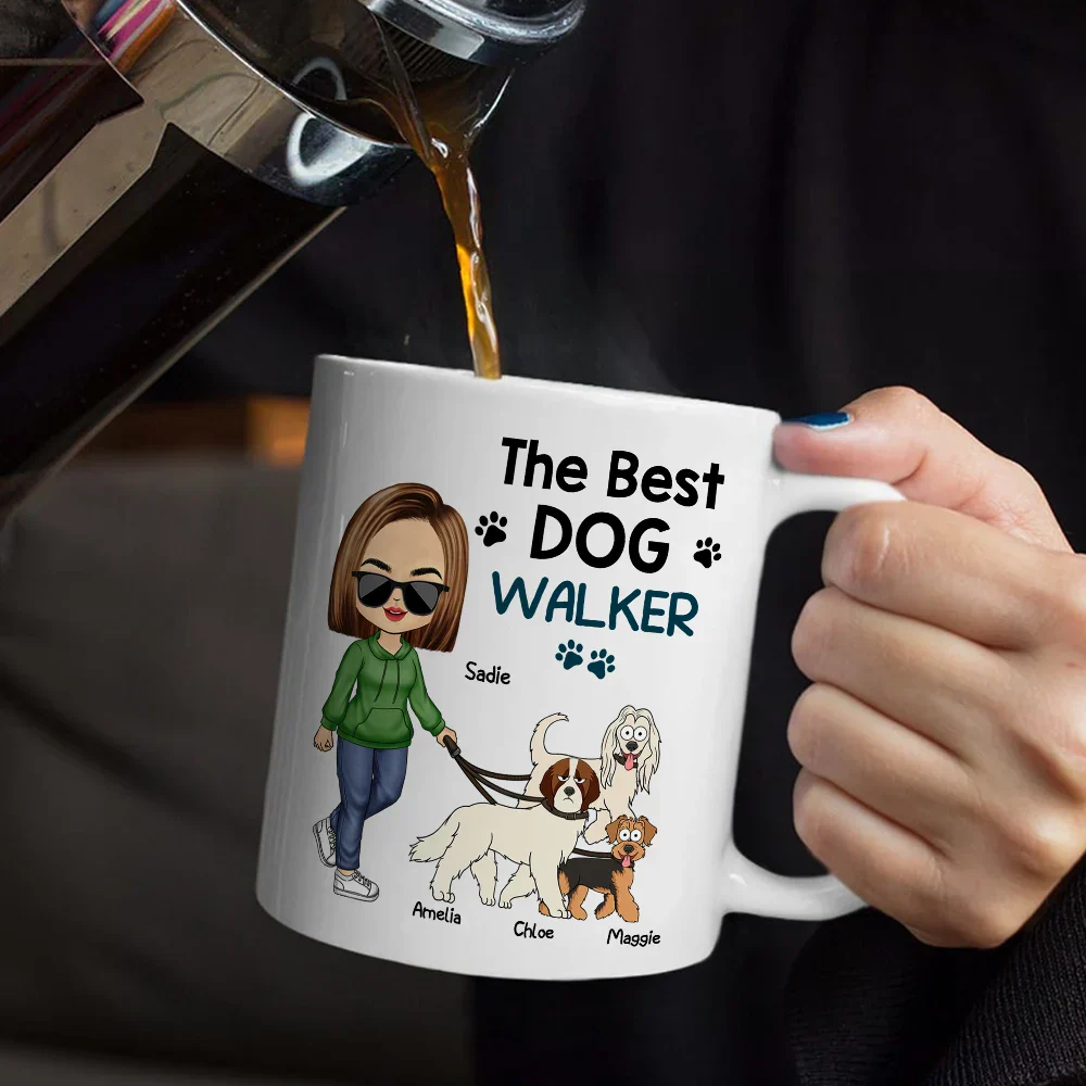 Thank You for Walking Me – Hilarious Personalized White Ceramic Mug for Dog Walkers, Customizable with Dog, Perfect Gift for Pet Lovers - Image 10