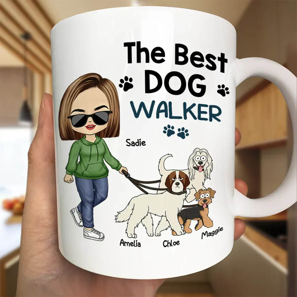 Thank You for Walking Me – Hilarious Personalized White Ceramic Mug for Dog Walkers, Customizable with Dog, Perfect Gift for Pet Lovers - Image 8