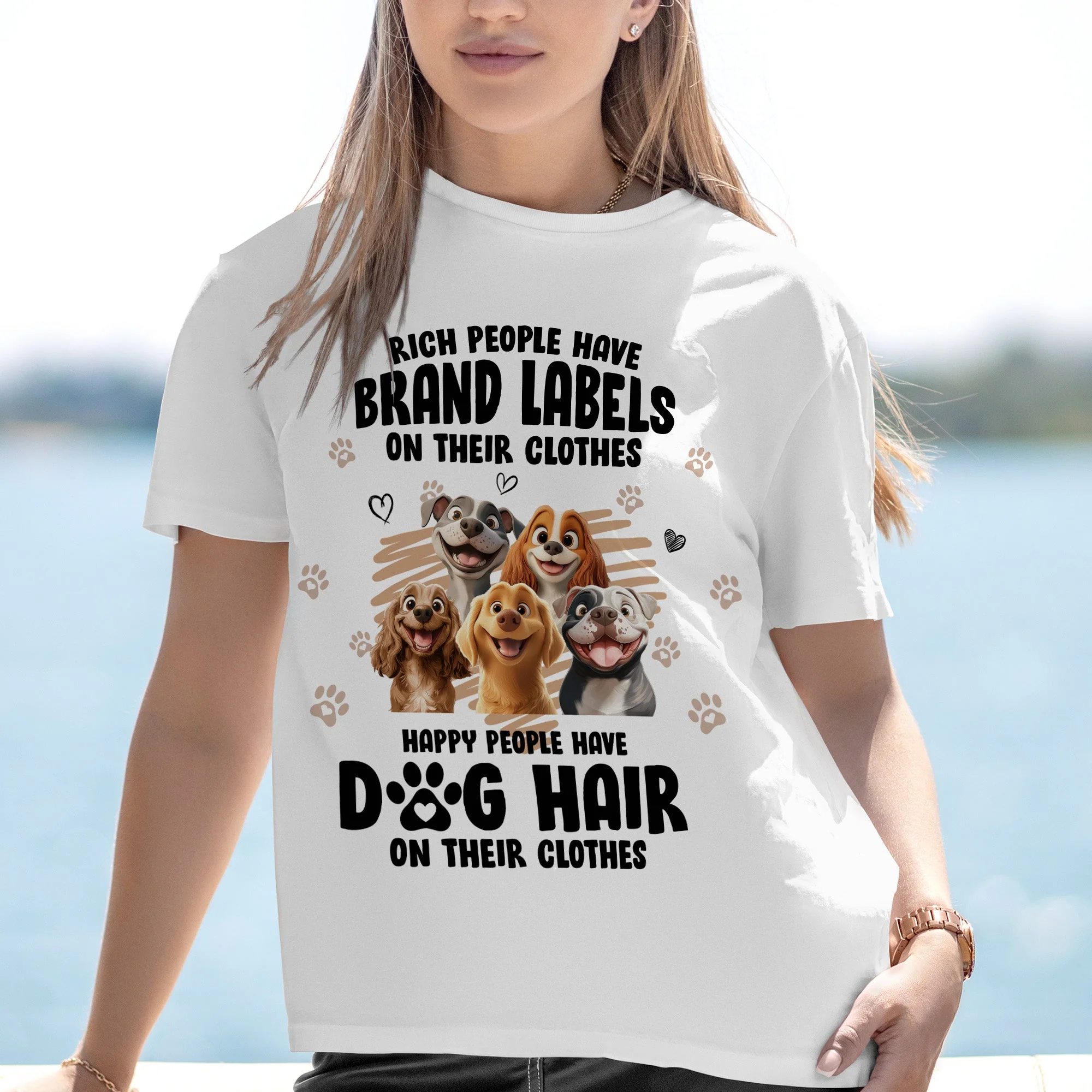 Dog Lover Funny Tee - Cartoon Dog Design Gift Shirt - Image 5
