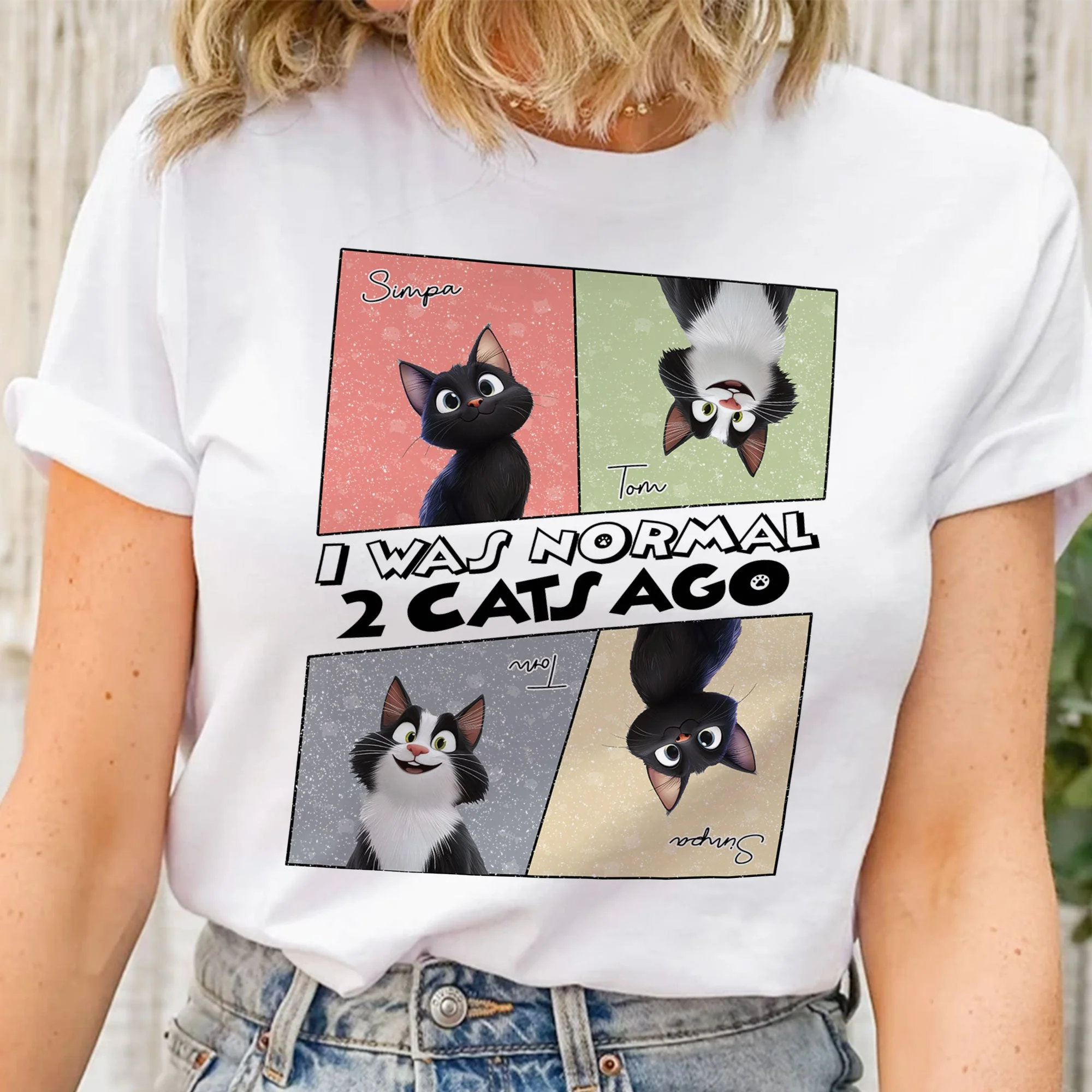 I Was Normal – Fun Classic Tee for Cat Lovers with Personalized Cat Designs, Perfect Gift for Pet Enthusiasts - Image 6