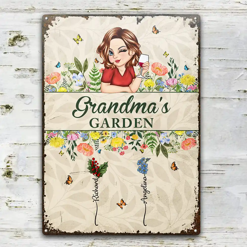 Personalized "Mommy’s Garden" Rectangular Iron Sign – Custom Flower Garden Sign for Mom, Ideal Gift for Mother's Day or Family Garden Lovers - Image 10