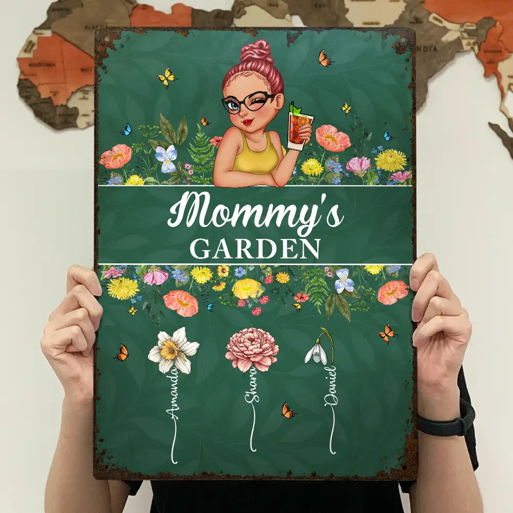 Personalized "Mommy’s Garden" Rectangular Iron Sign – Custom Flower Garden Sign for Mom, Ideal Gift for Mother's Day or Family Garden Lovers - Image 12