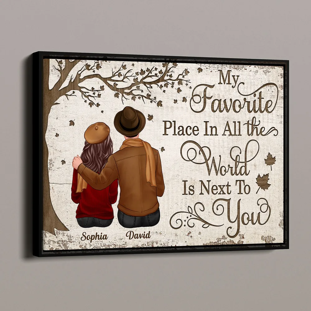 Personalized Couples Poster – Custom Name Romantic Canvas Print - Image 11