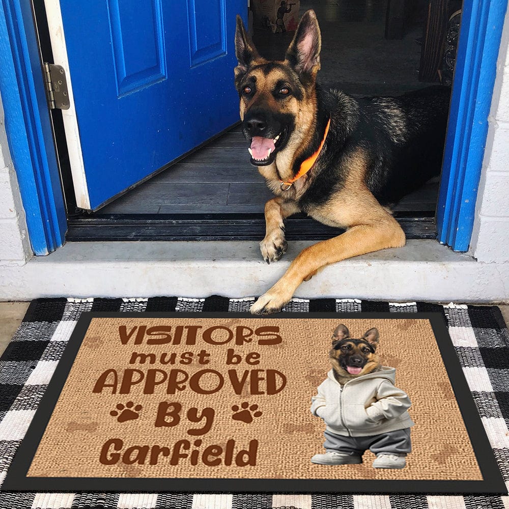 Personalized Dog Doormat – Visitors Must Be Approved By These Pet, Customizable Pet Welcome Mat, Perfect Gift for Dog Lovers, Home Decor for Pet Families - Image 4