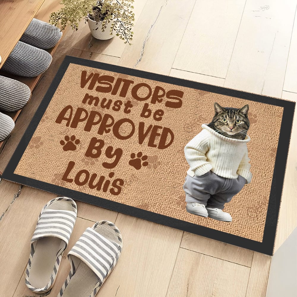 Personalized Dog Doormat – Visitors Must Be Approved By These Pet, Customizable Pet Welcome Mat, Perfect Gift for Dog Lovers, Home Decor for Pet Families - Image 6