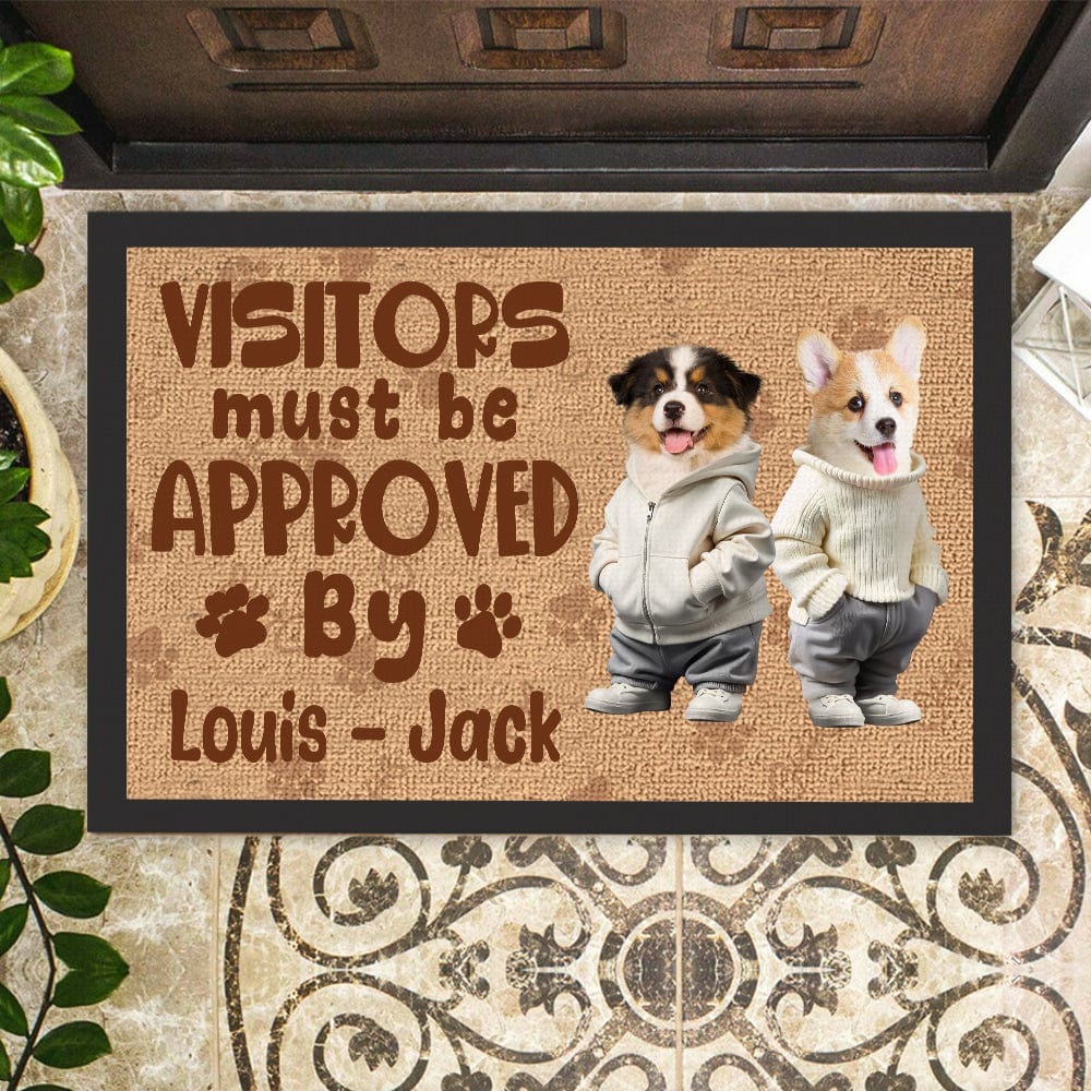 Personalized Dog Doormat – Visitors Must Be Approved By These Pet, Customizable Pet Welcome Mat, Perfect Gift for Dog Lovers, Home Decor for Pet Families - Image 7