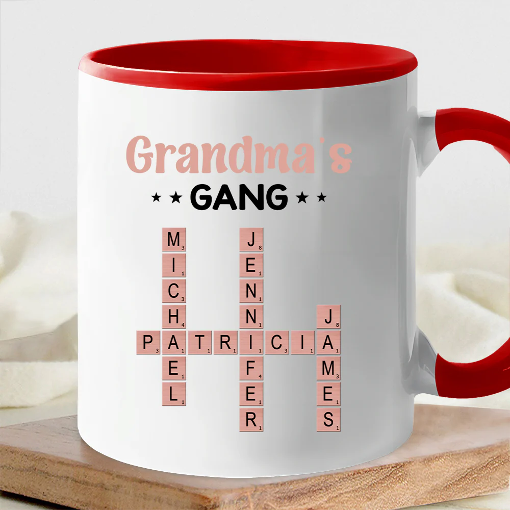 Personalized Ceramic Mug for Grandma – Custom Design Featuring Her Grandkids' Names – Great Gift for Mother's Day - Image 3