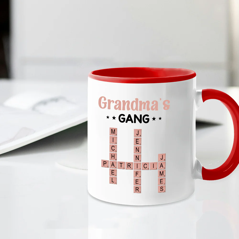 Personalized Ceramic Mug for Grandma – Custom Design Featuring Her Grandkids' Names – Great Gift for Mother's Day - Image 4