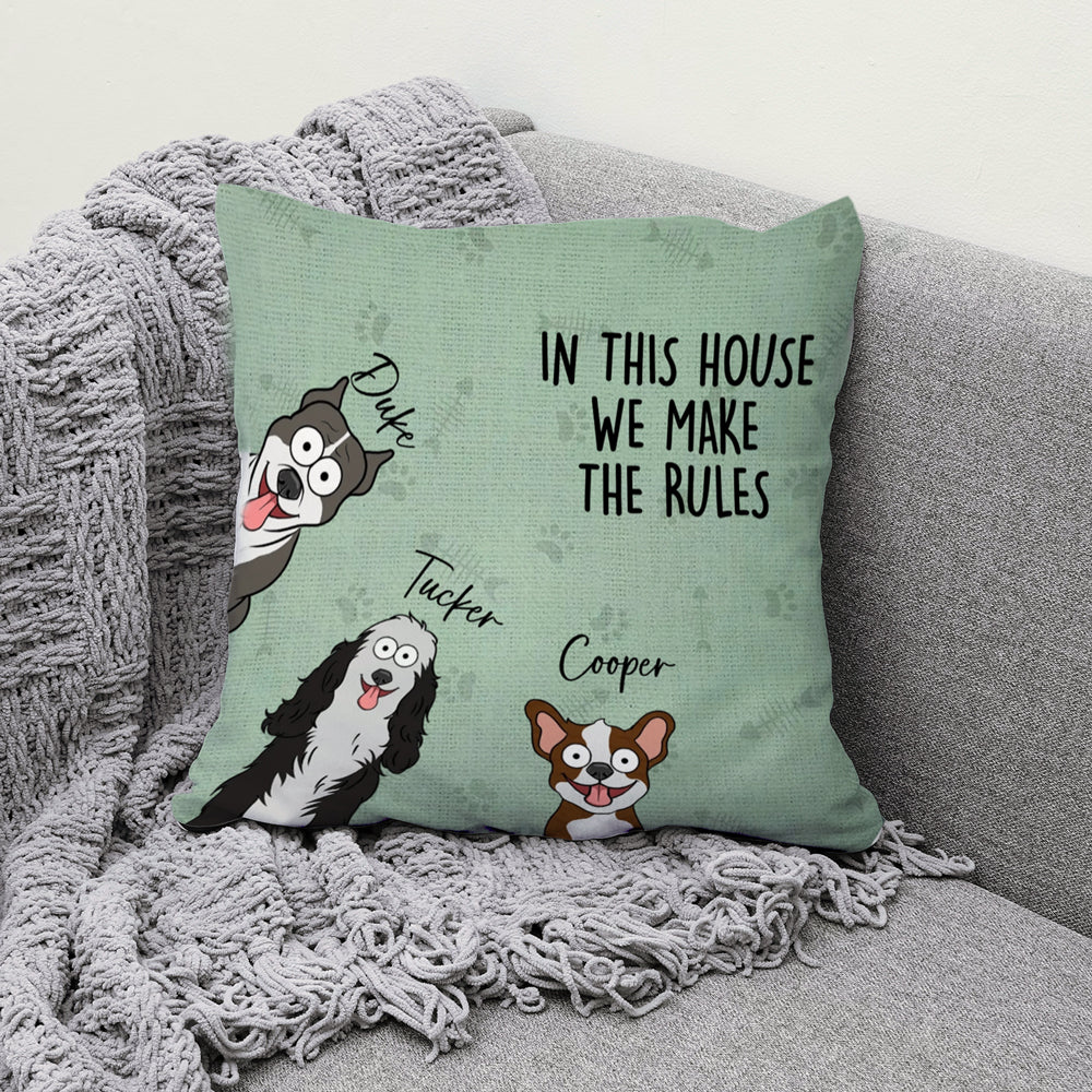 Custom Pillow with Cute Pets - Custom Square Pillow for Pets Lovers with Personalized Pet Design - Image 3