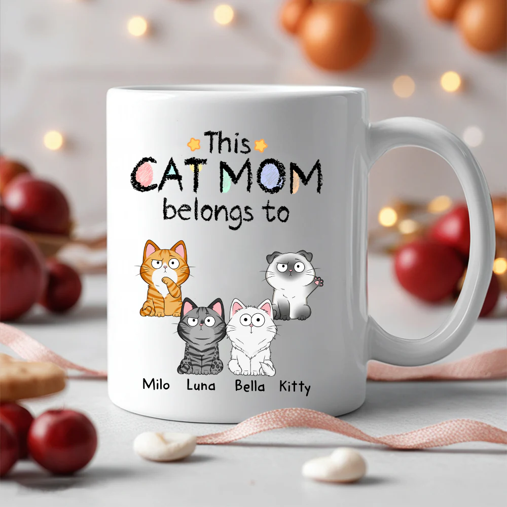 Personalized Cat Mum Mug – Customizable Cat Design for Your Beloved Feline Family