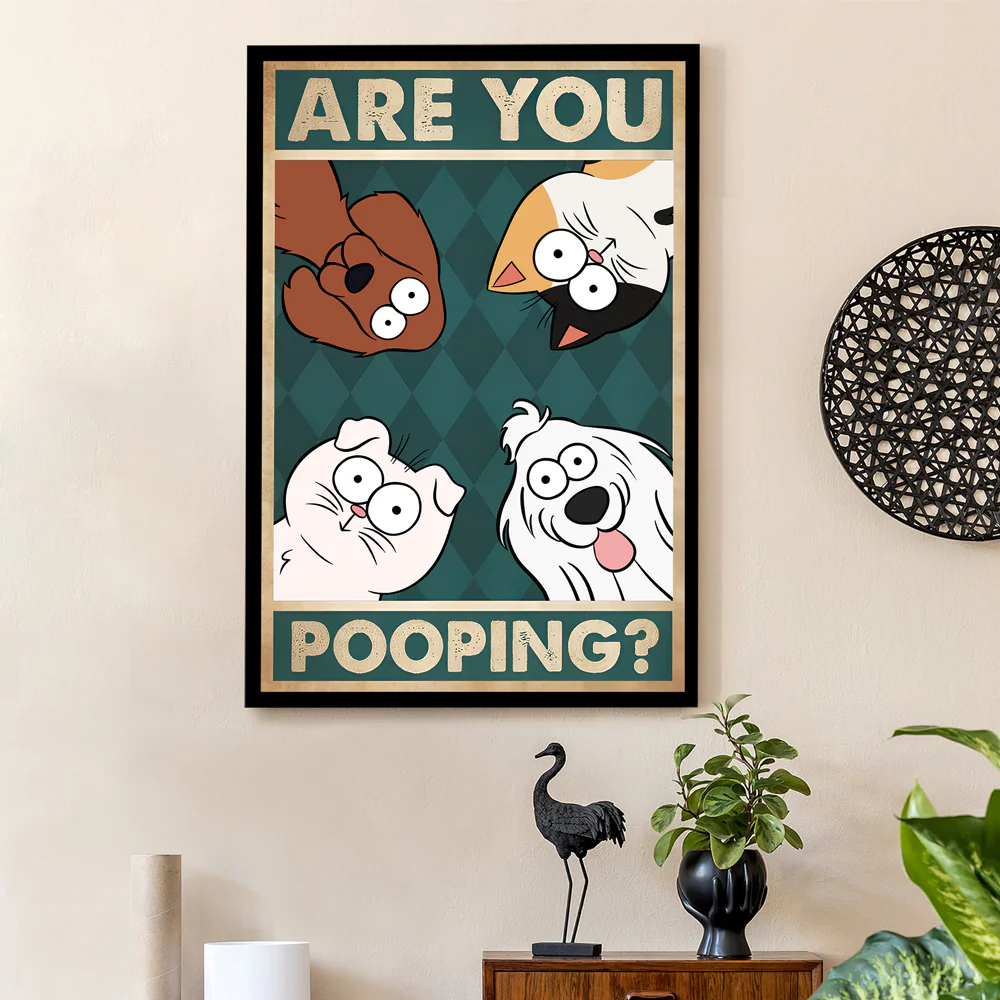 Personalized Funny Cats and Dogs Poster – Ideal Gift for Cat and Dog Lovers