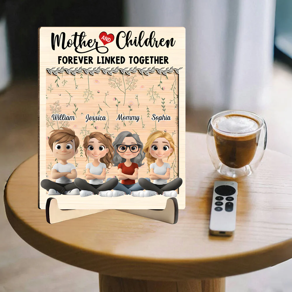 Personalized Family Plaque – Custom Wooden Decor for Mom & Daughters - Image 2
