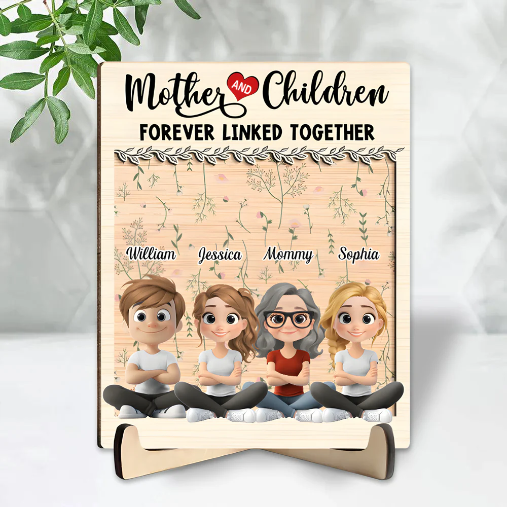 Personalized Family Plaque – Custom Wooden Decor for Mom & Daughters - Image 3