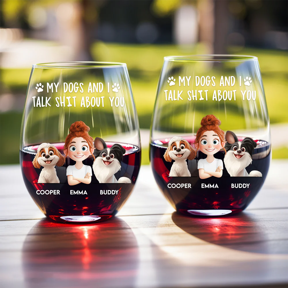 Personalized Dog Lover's Wine Glass – A Heartfelt Gift for Dog Moms - Image 3