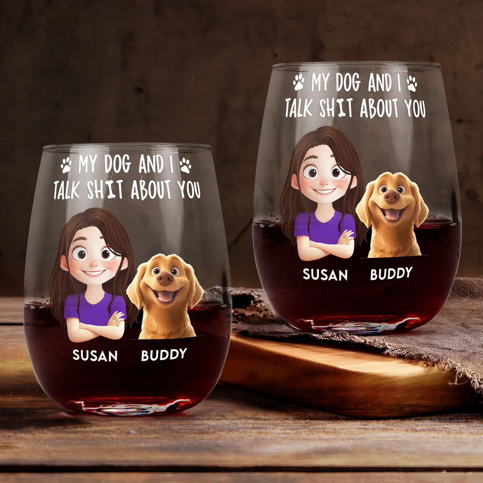 Personalized Dog Lover's Wine Glass – A Heartfelt Gift for Dog Moms - Image 4