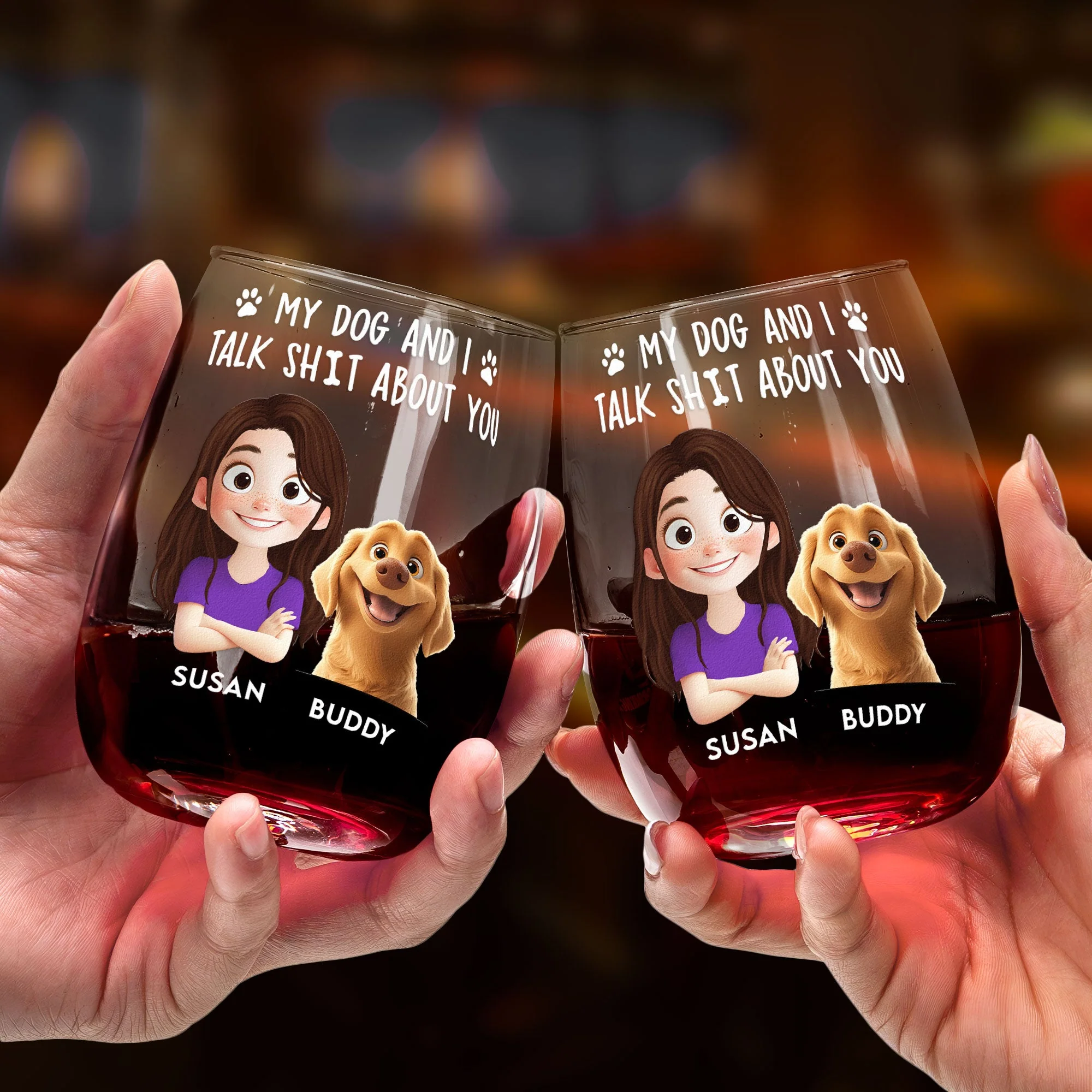 Personalized Dog Lover's Wine Glass – A Heartfelt Gift for Dog Moms - Image 6