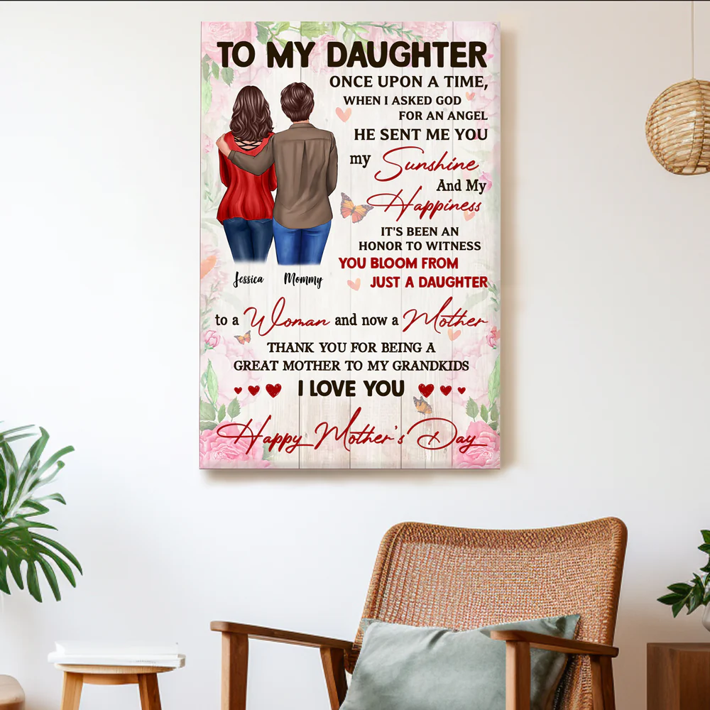 Personalized Mother's Day Canvas or Poster - Gift from Daughter - Image 6
