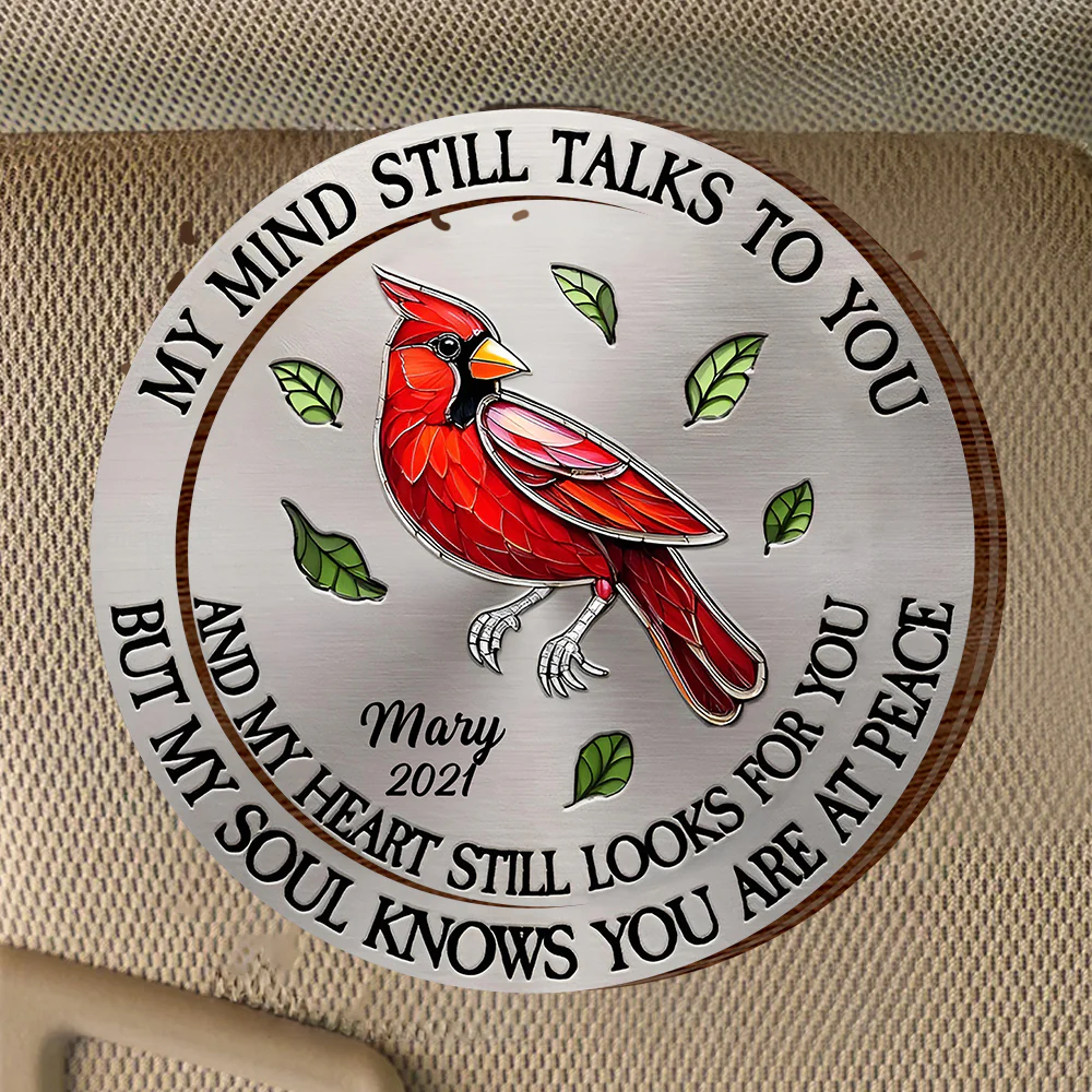 Forever Remembering - Customizable Red Cardinal Car Visor Clip, A Soulful Keepsake, Perfect Gift for Mother’s Day, Memorials, or Birthdays