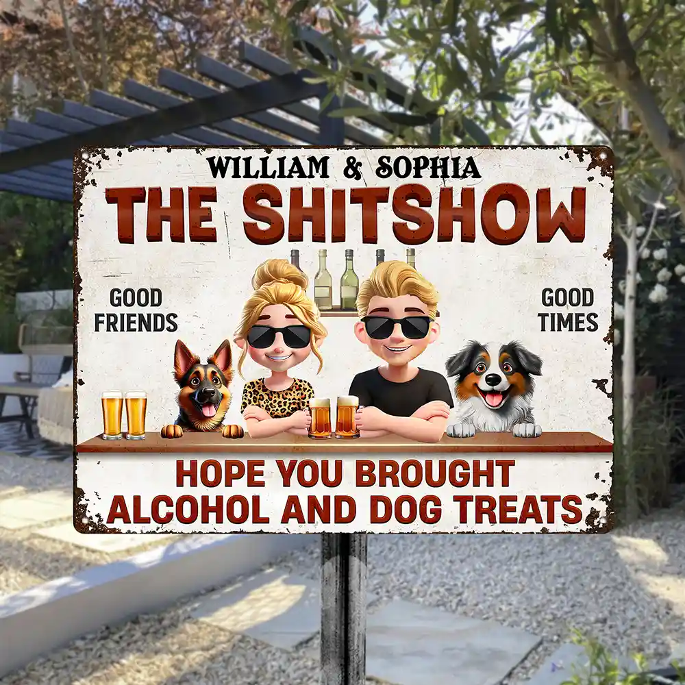 Personalized Iron Sign for Couples & Dog Lovers - Custom Outdoor Decor - Image 4