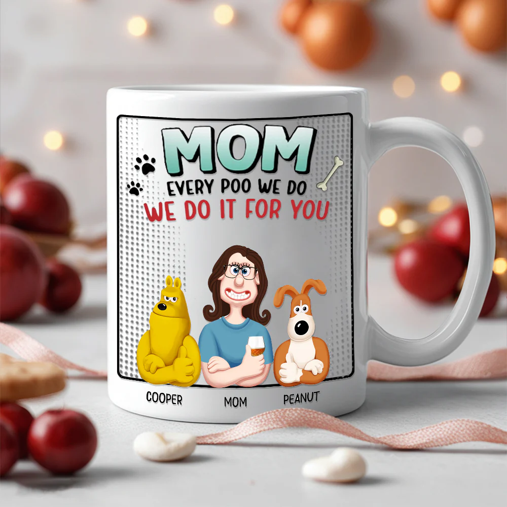 Personalized Ceramic Dog Mom Mug – Custom Gift Cup - Image 2