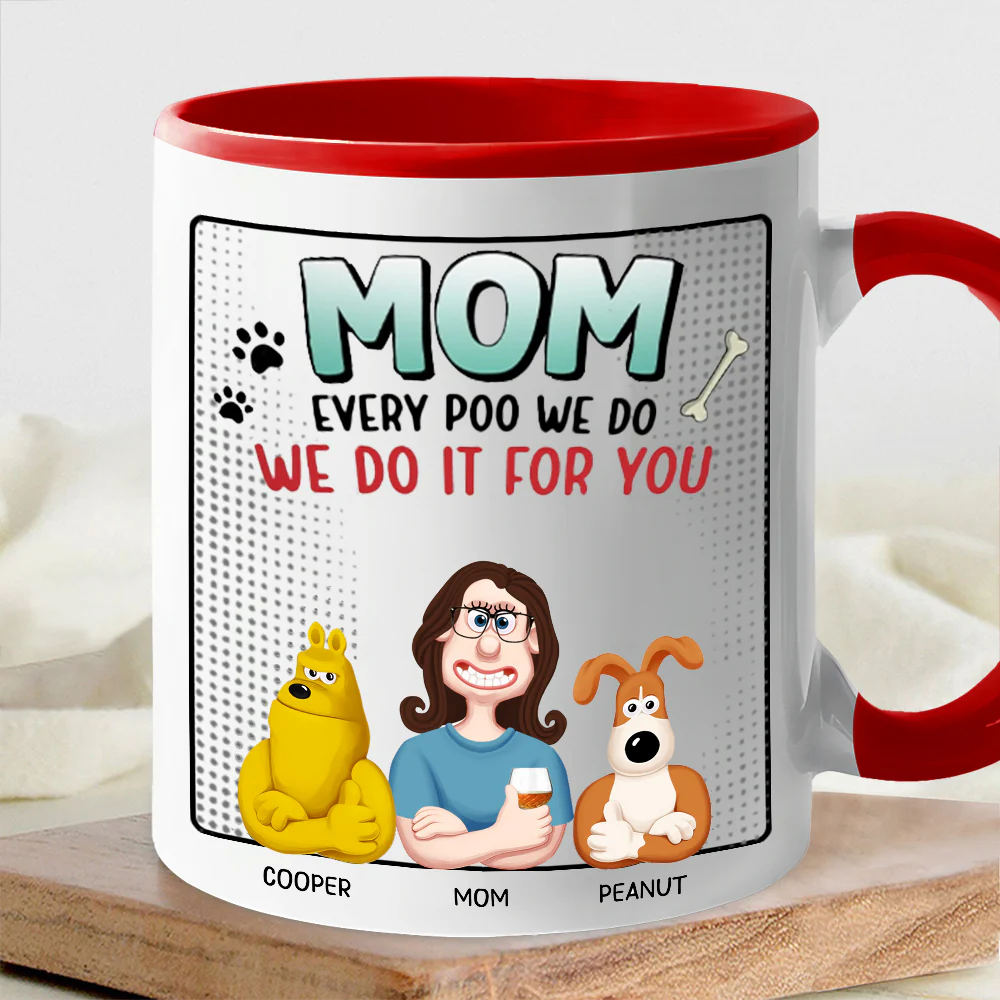 Personalized Ceramic Dog Mom Mug – Custom Gift Cup - Image 3