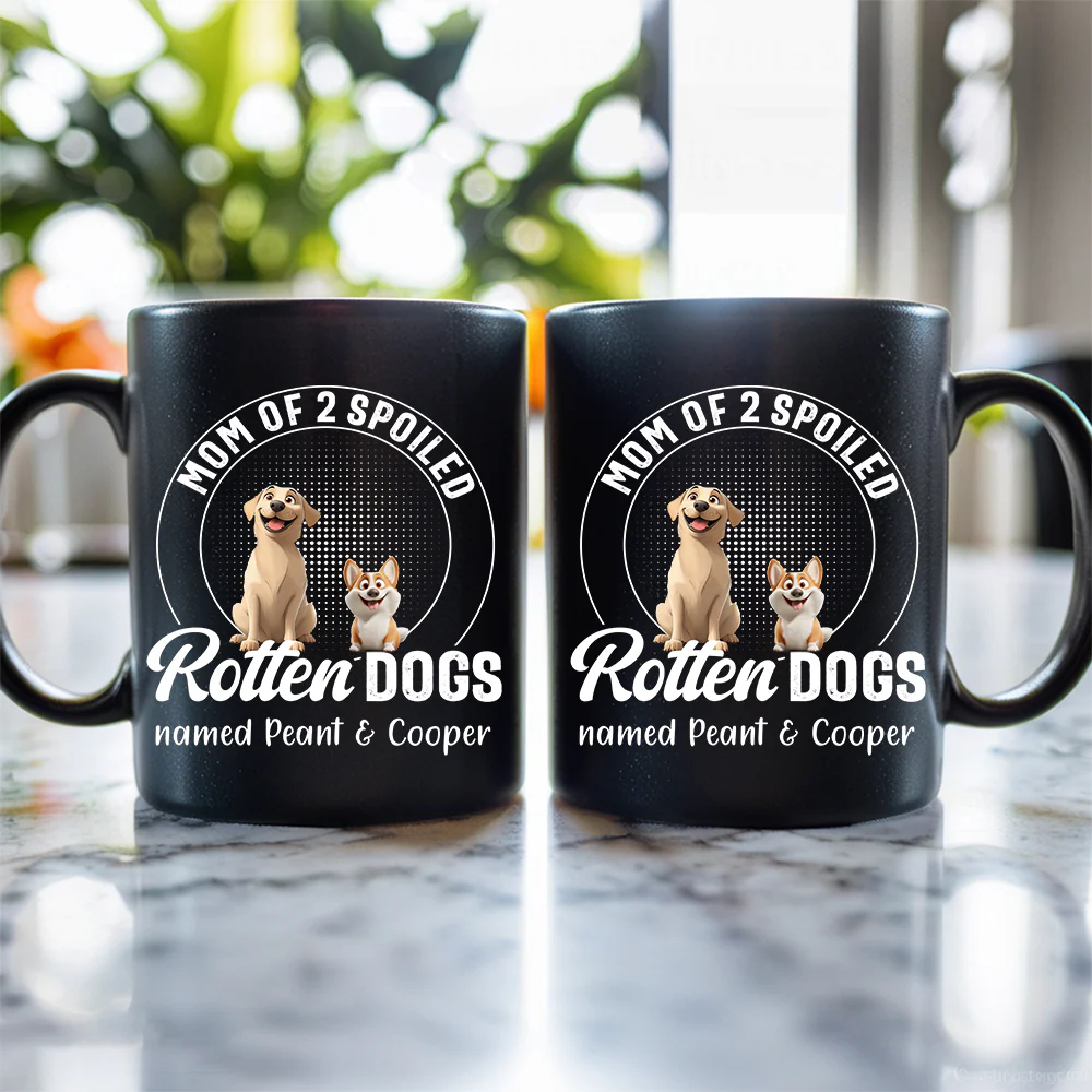 Mom Of Spoiled Rotten Dogs - Funny Custom Mug for Dog Lovers - Image 2