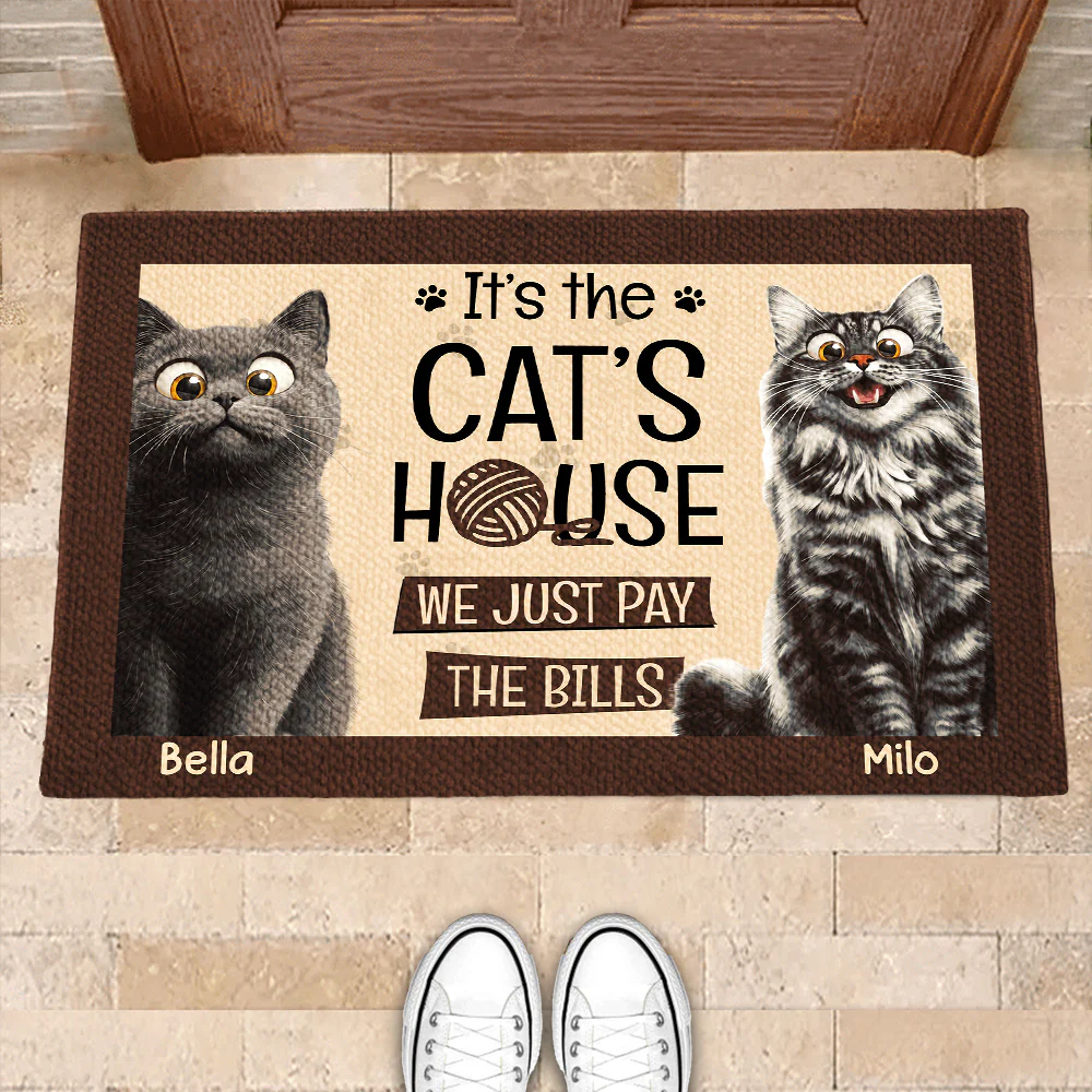 Custom Cat Lover Doormat - Personalized Home Decor Gift