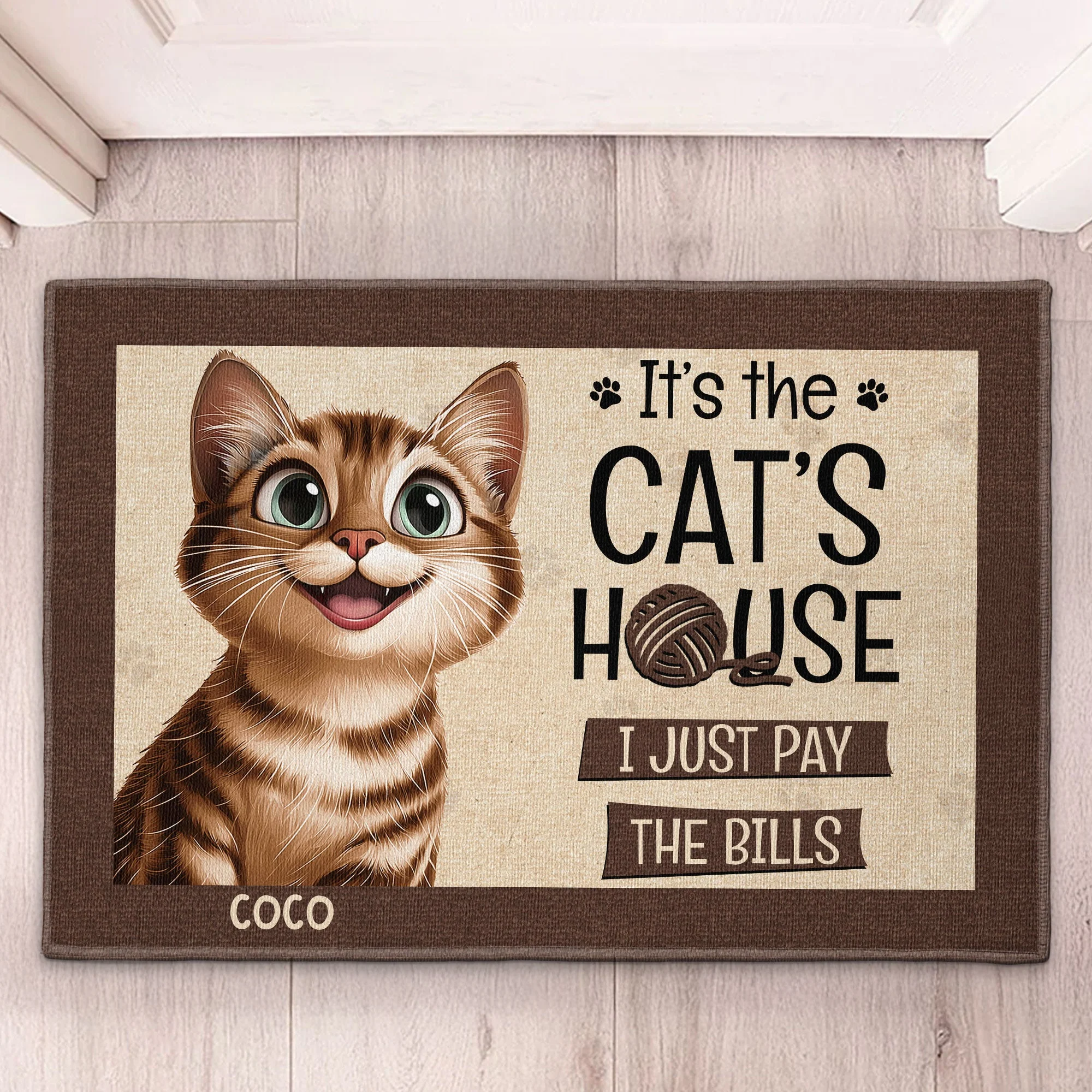 Custom Cat Lover Doormat - Personalized Home Decor Gift - Image 5