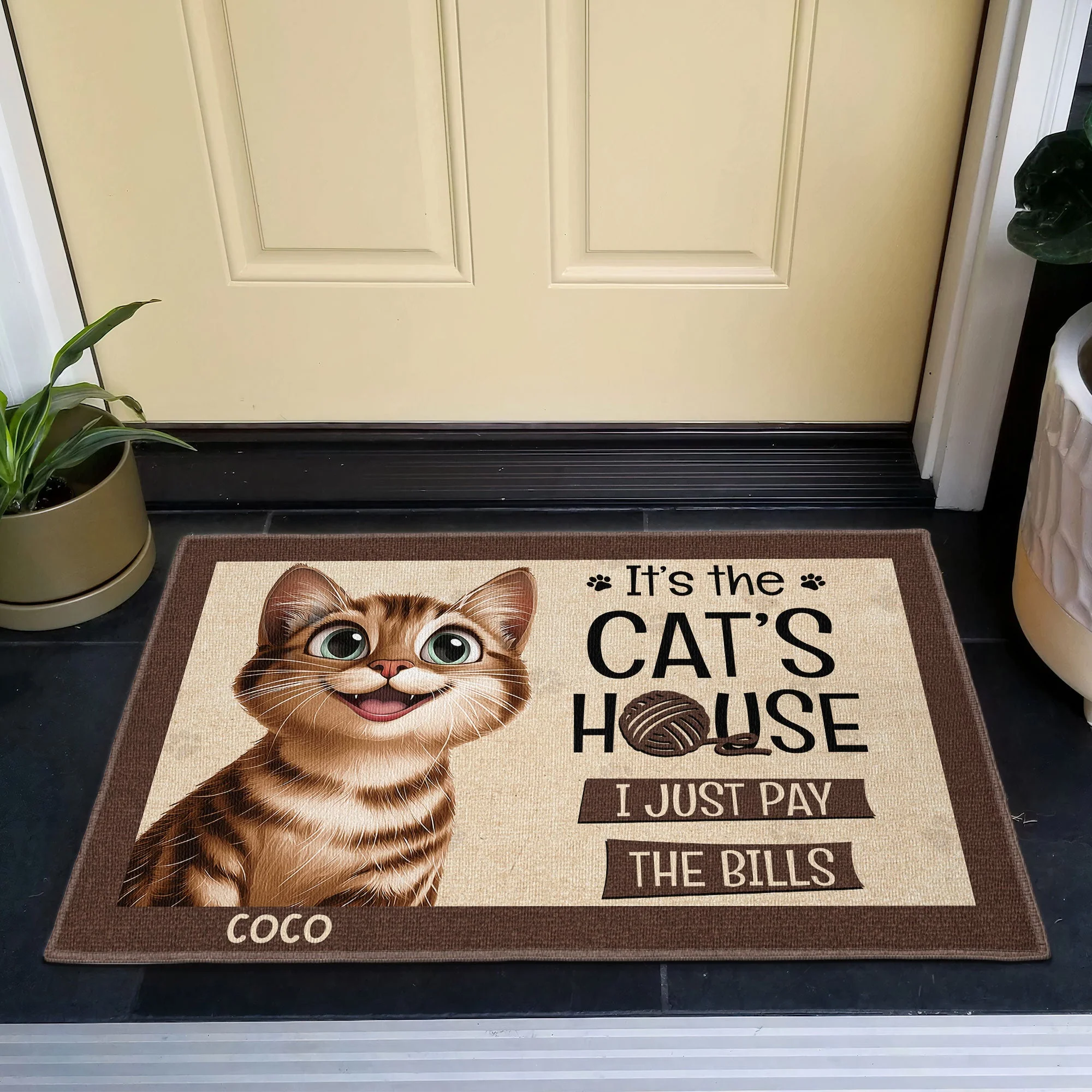 Custom Cat Lover Doormat - Personalized Home Decor Gift - Image 6