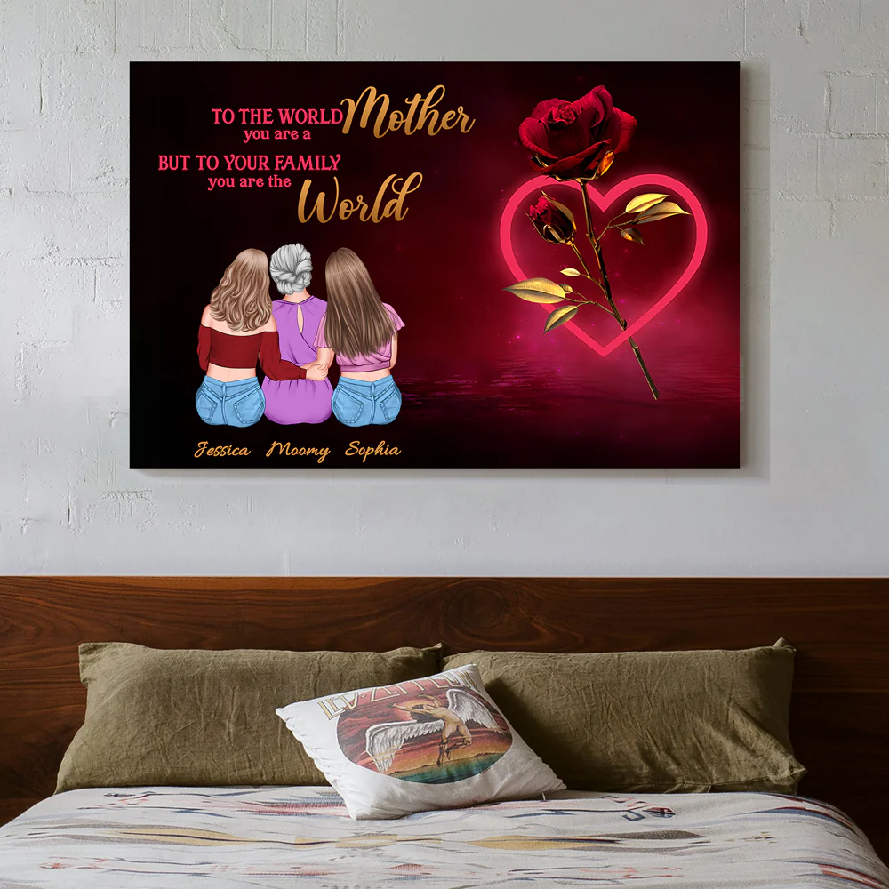 Personalized Mother's Day Poster | Loving Embrace Design - Custom Canvas & Gift Options - Image 5