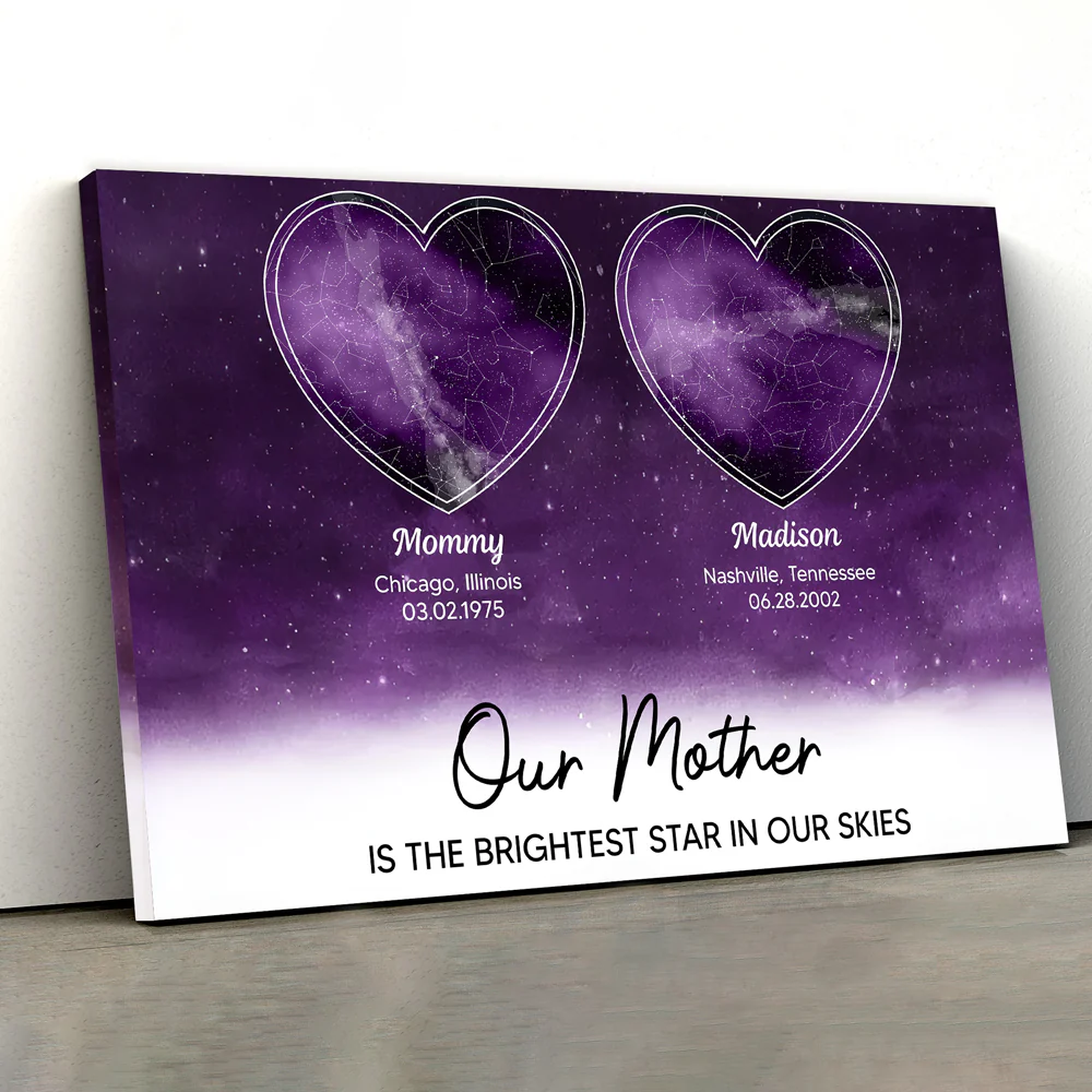 Personalized Star Map Poster/Canvas - Ideal Mother’s Day Gift - Image 4