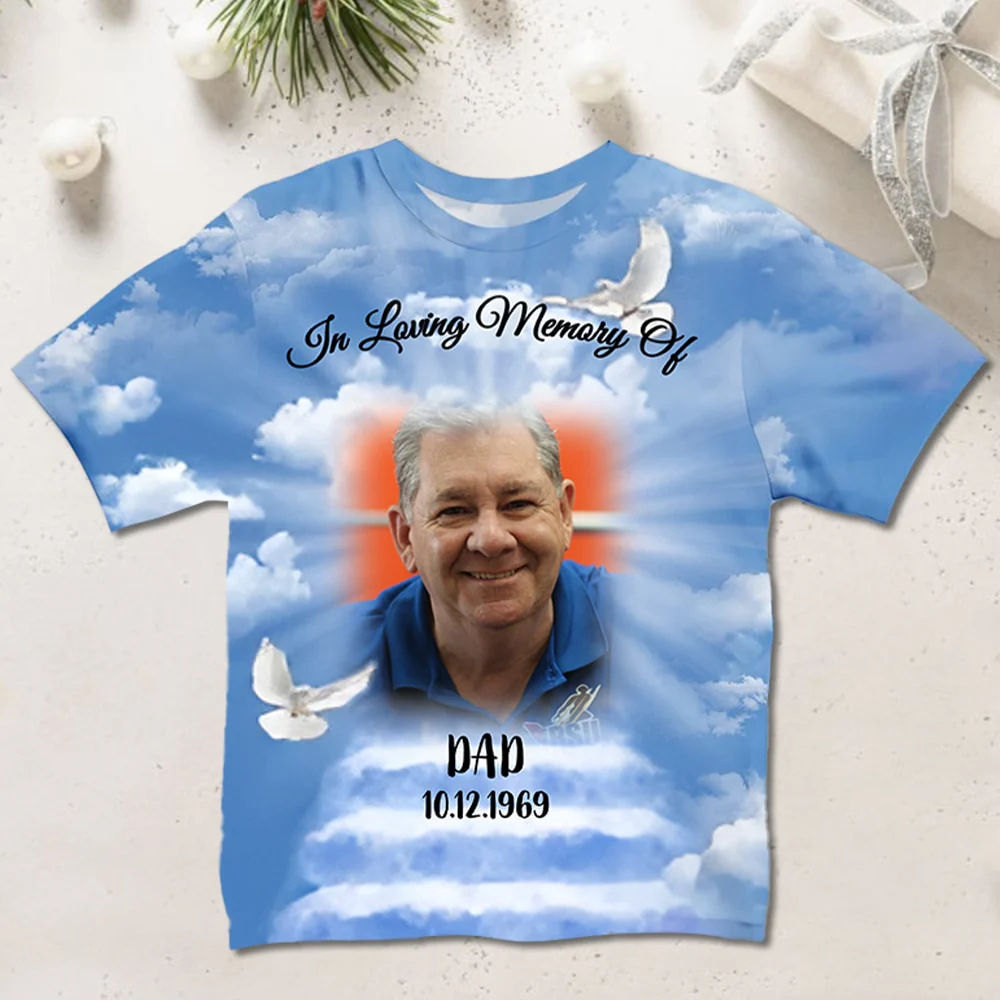 Custom Memorial Classic Tee - Photo & Name Tribute - "Always on My Mind, Forever in My Heart" - Meaningful Keepsake Shirt