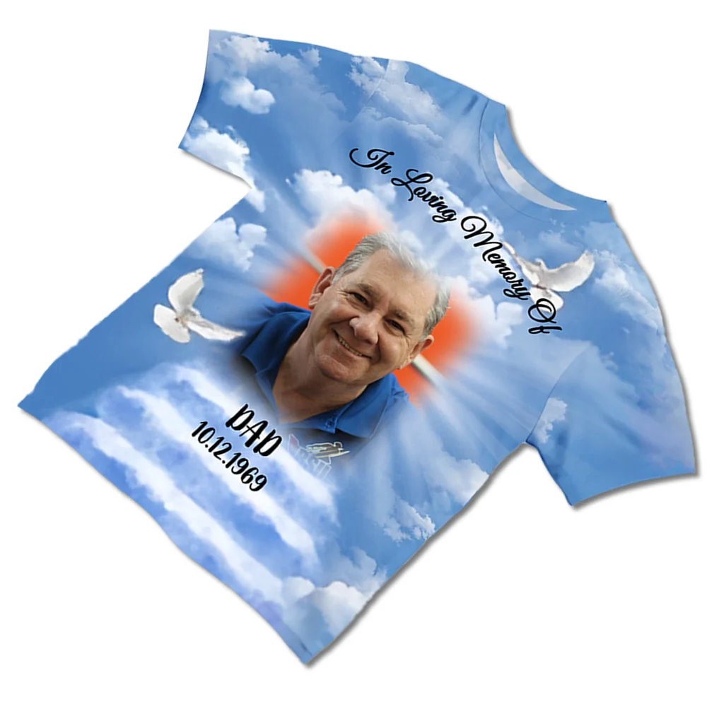 Custom Memorial Classic Tee - Photo & Name Tribute - "Always on My Mind, Forever in My Heart" - Meaningful Keepsake Shirt - Image 5