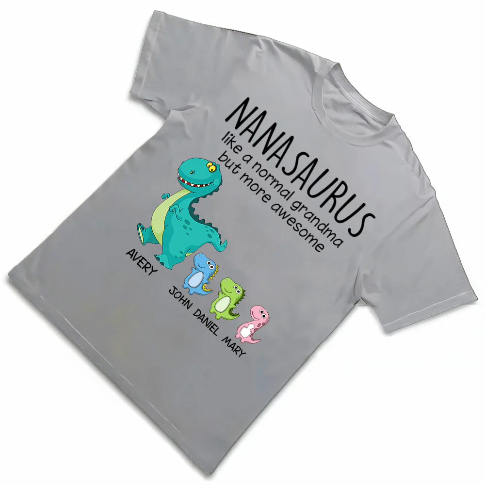 Personalized Dinosaur-Themed Gift for Nana – Cute & Fun Family Matching Outfit for Grandmother & Grandkids" - Image 2