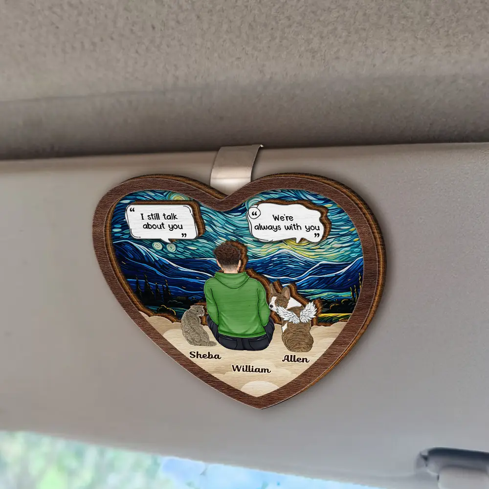 Personalized Car Visor Clip โ Heartfelt Memorial for Pet Lovers โ A Cherished Reminder of Love and Companionship - Image 5