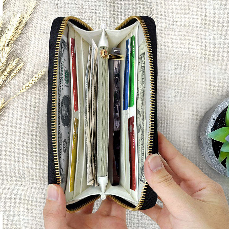 Custom Leather Wallet – Beautiful Leather Long Wallet with Heartfelt Grandkids' Names – The Perfect Gift for Grandma - Image 8
