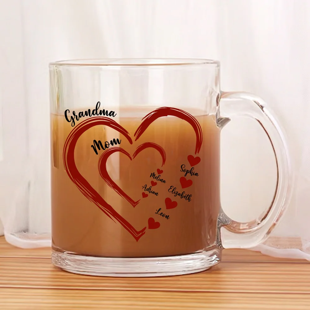 Personalized Glass Mug for Grandma, Mom & Family - A Heartwarming Gift for Any Occasion - Image 2