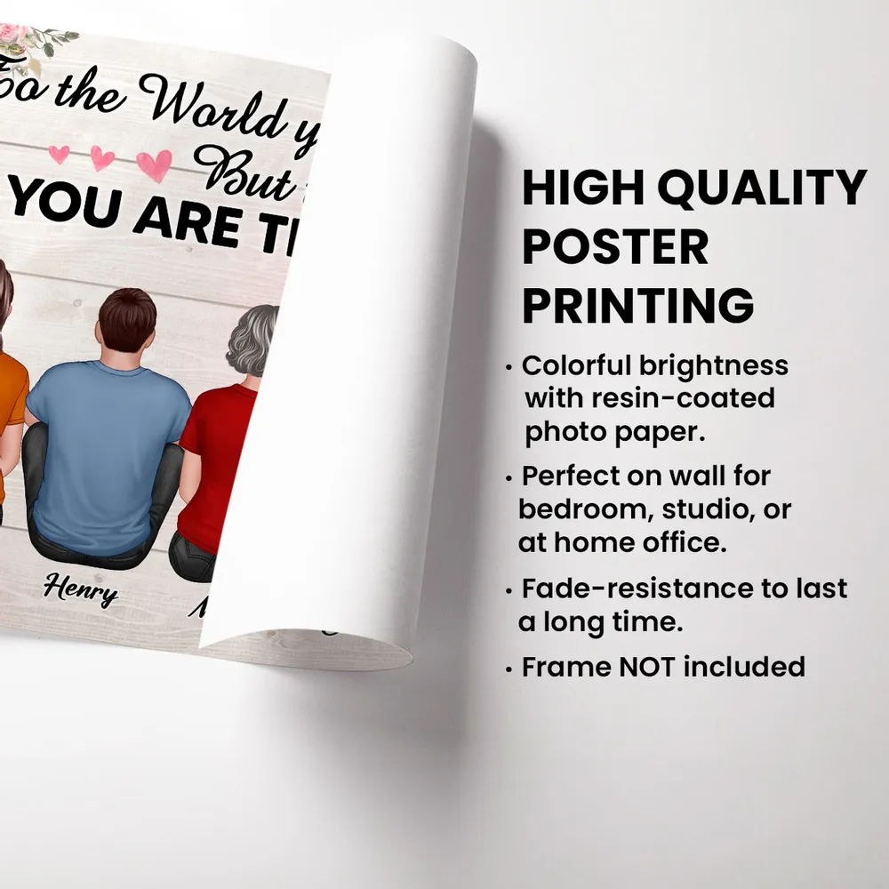 To the World, You Are a Mom – Personalized Poster, Keychain, Plaque, Ornament, Pillow, Wallet Card, and More, Family Gift for Mother - Image 5