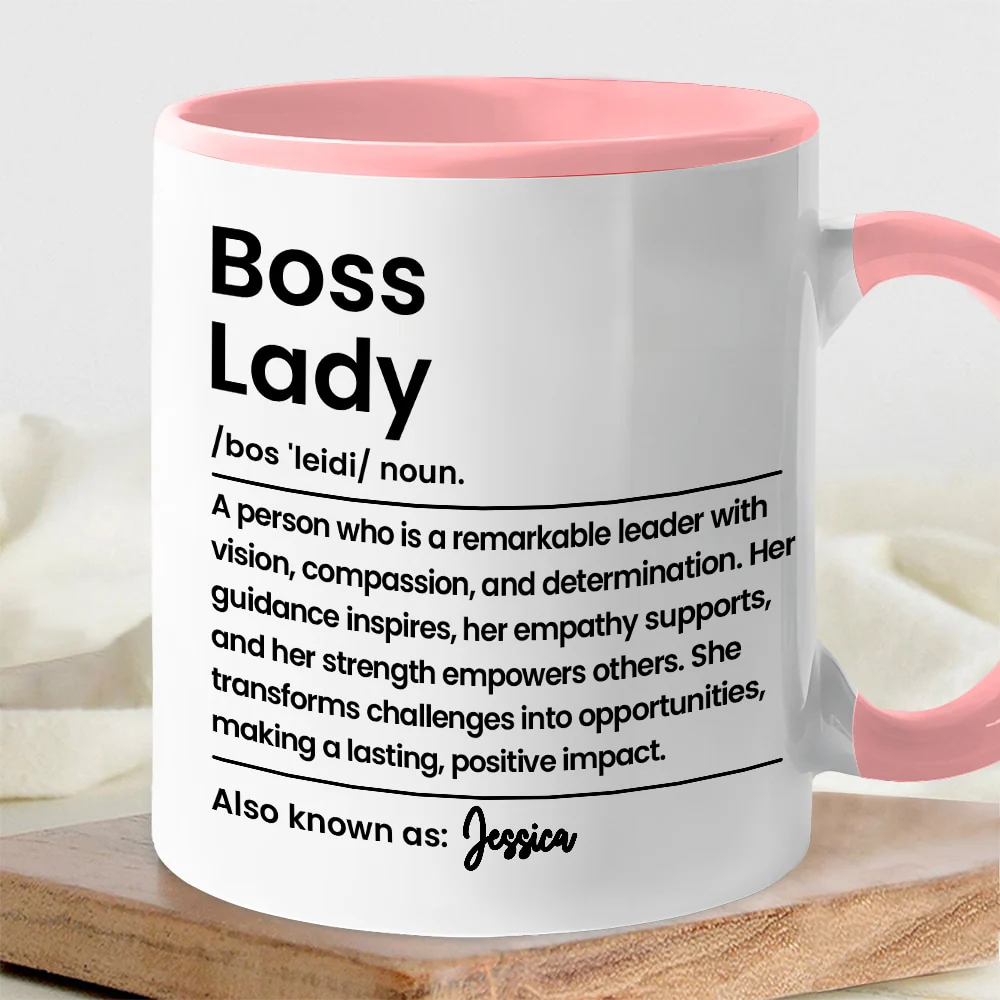 Boss Lady: A Woman of Strength and Vision – Personalized Mug, Poster, Keychain, Pillow, Plaque & Sign, Inspirational Gift for Her - Image 4