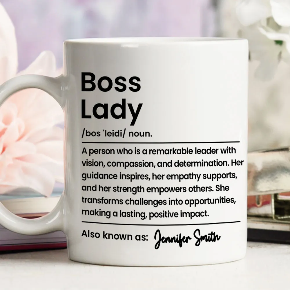 Boss Lady: A Woman of Strength and Vision – Personalized Mug, Poster, Keychain, Pillow, Plaque & Sign, Inspirational Gift for Her - Image 7