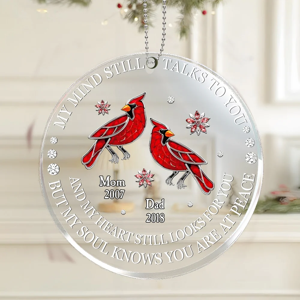 Custom Acrylic Memorial Ornament - Personalized Remembrance Gift - Choose Your Own Symbol & Name Tribute - Image 2