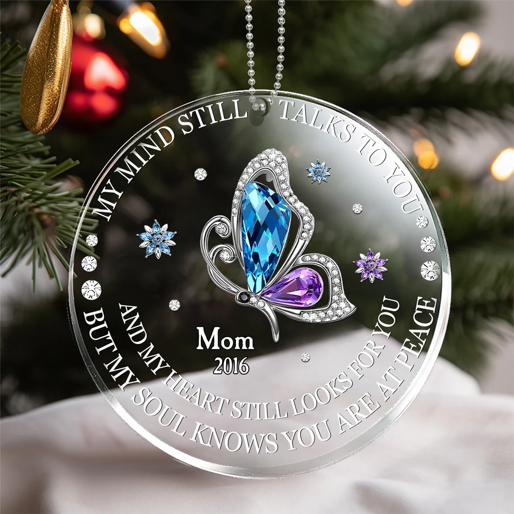 Custom Acrylic Memorial Ornament - Personalized Remembrance Gift - Choose Your Own Symbol & Name Tribute - Image 3