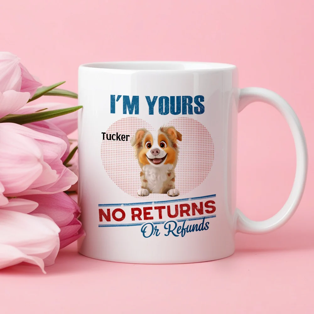 Custom Pet Lover Hoodie - Cute Dogs Design - "No Returns No Refunds" - Personalized Gift for Dog Parents - Image 3