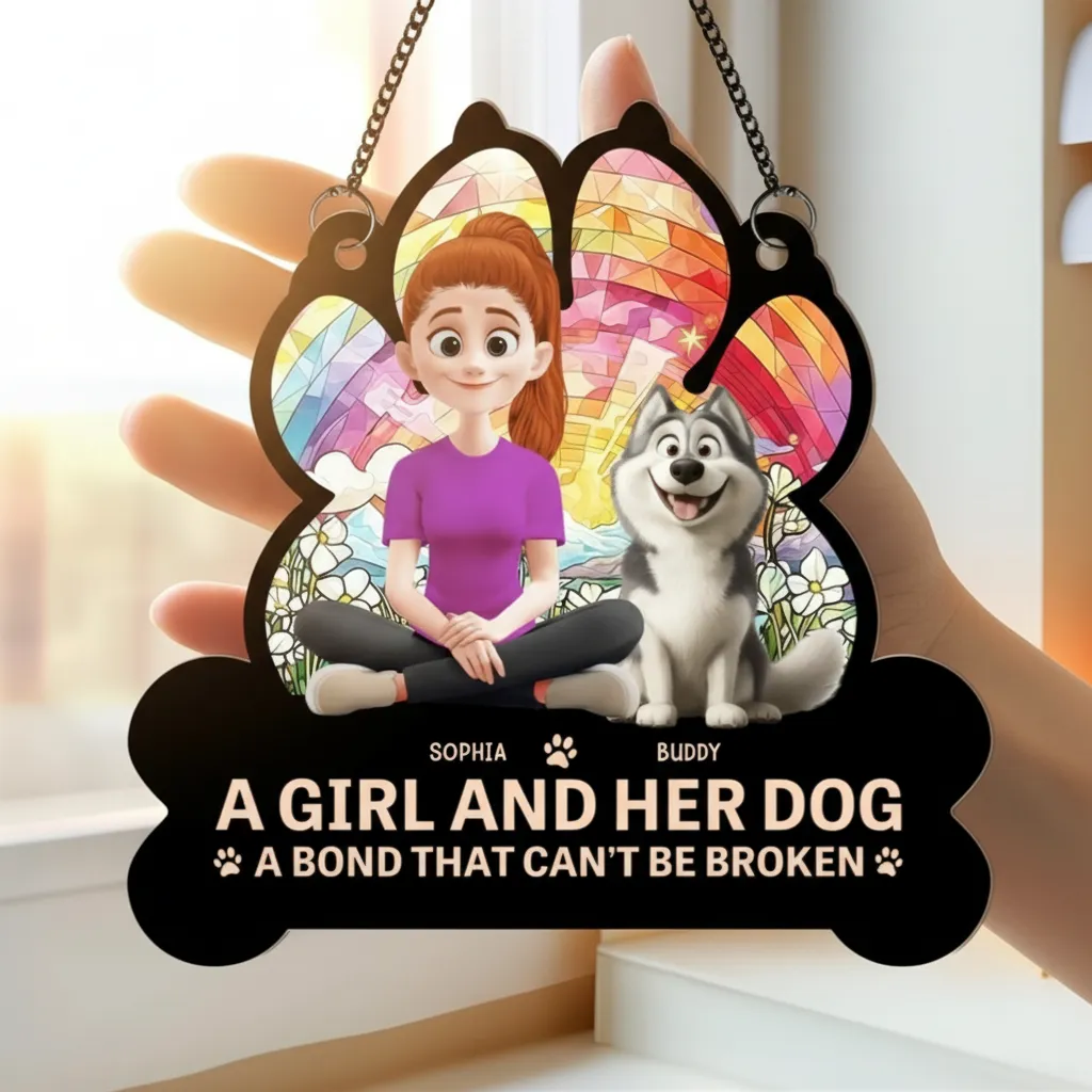 Custom Dog Lover Ornament – Heartfelt Wooden Decor for Dog Moms – Perfect Gift for Pet Owners - Image 6