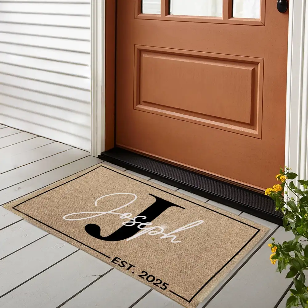 Personalized Family Name Doormat - Custom Monogram Entrance Doormat - Housewarming Gift for Homeowners - Image 3