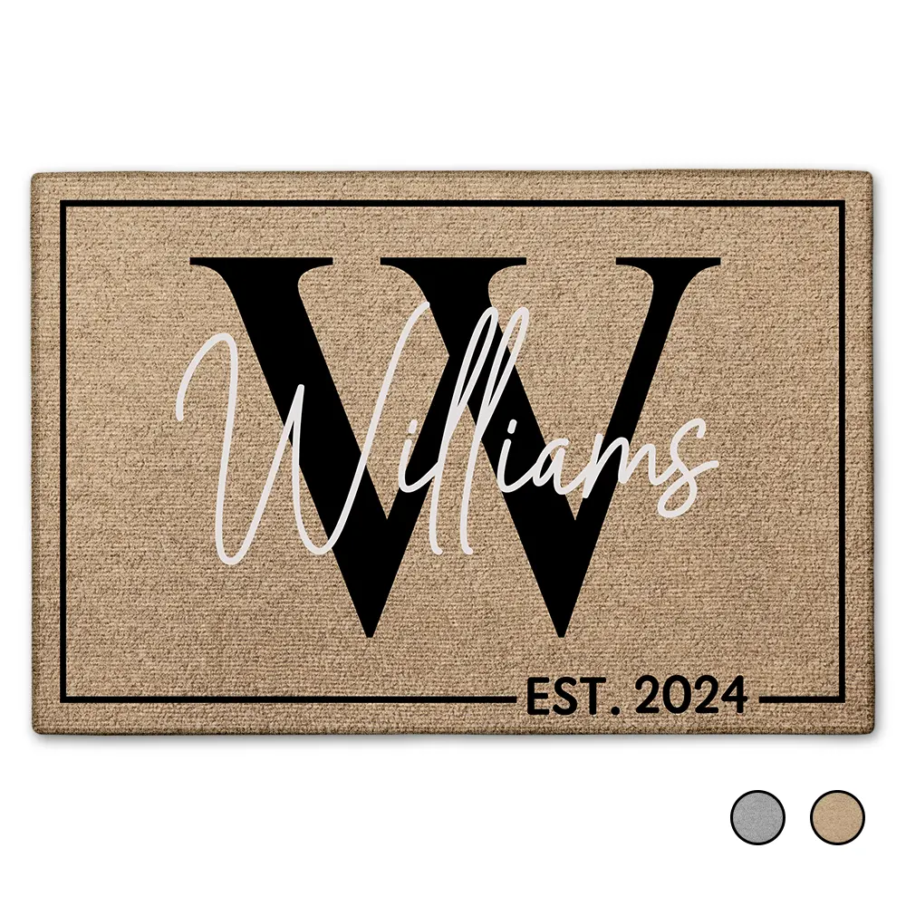 Personalized Family Name Doormat - Custom Monogram Entrance Doormat - Housewarming Gift for Homeowners - Image 5