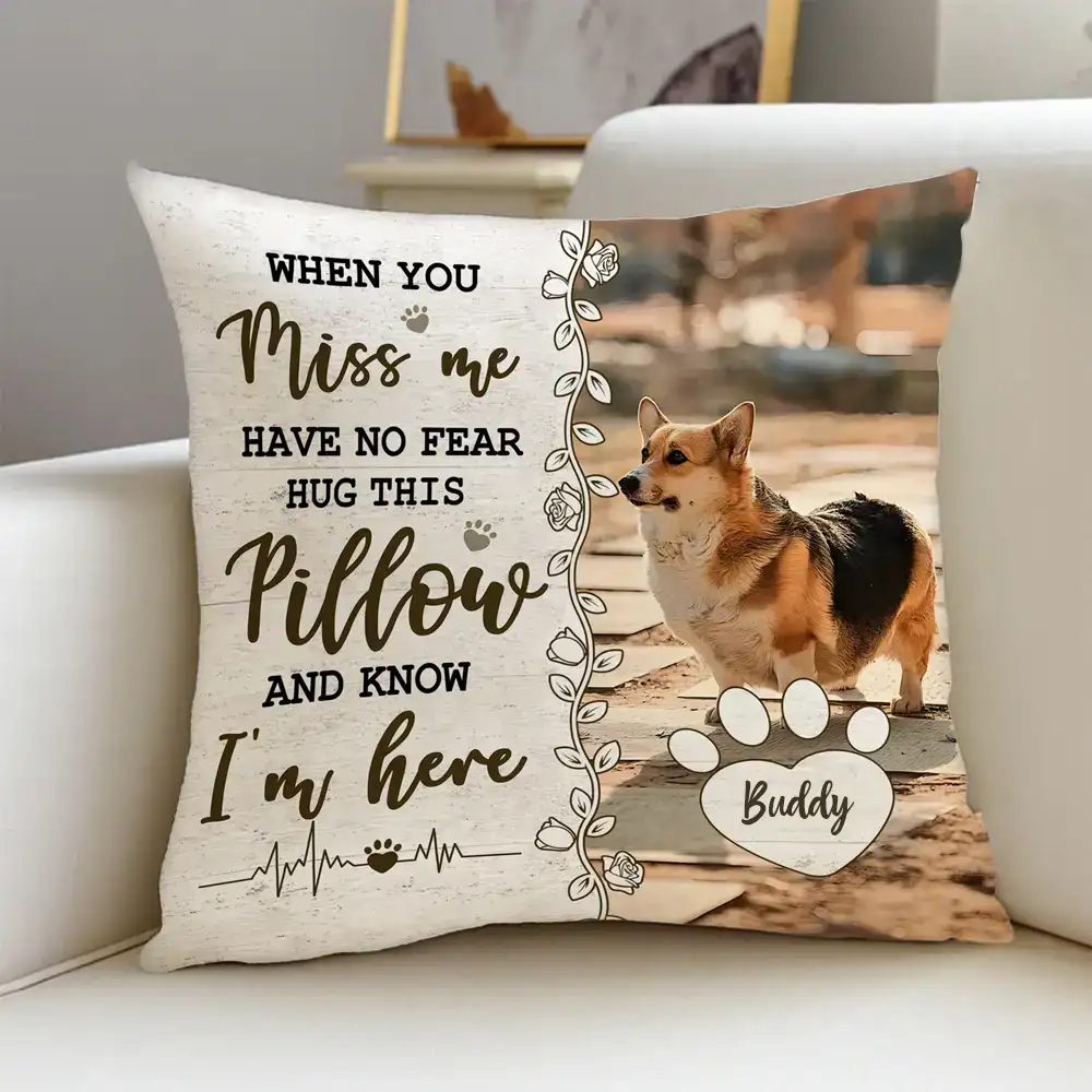 Personalized Pet Memorial Pillow with Custom Photo & Name - Image 2
