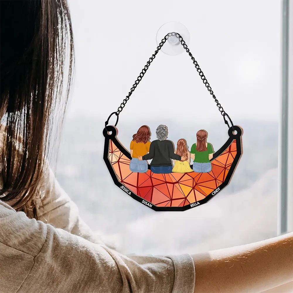 Custom Grandkids & Grandma Moon Ornament - Personalized Family Gift - Image 6