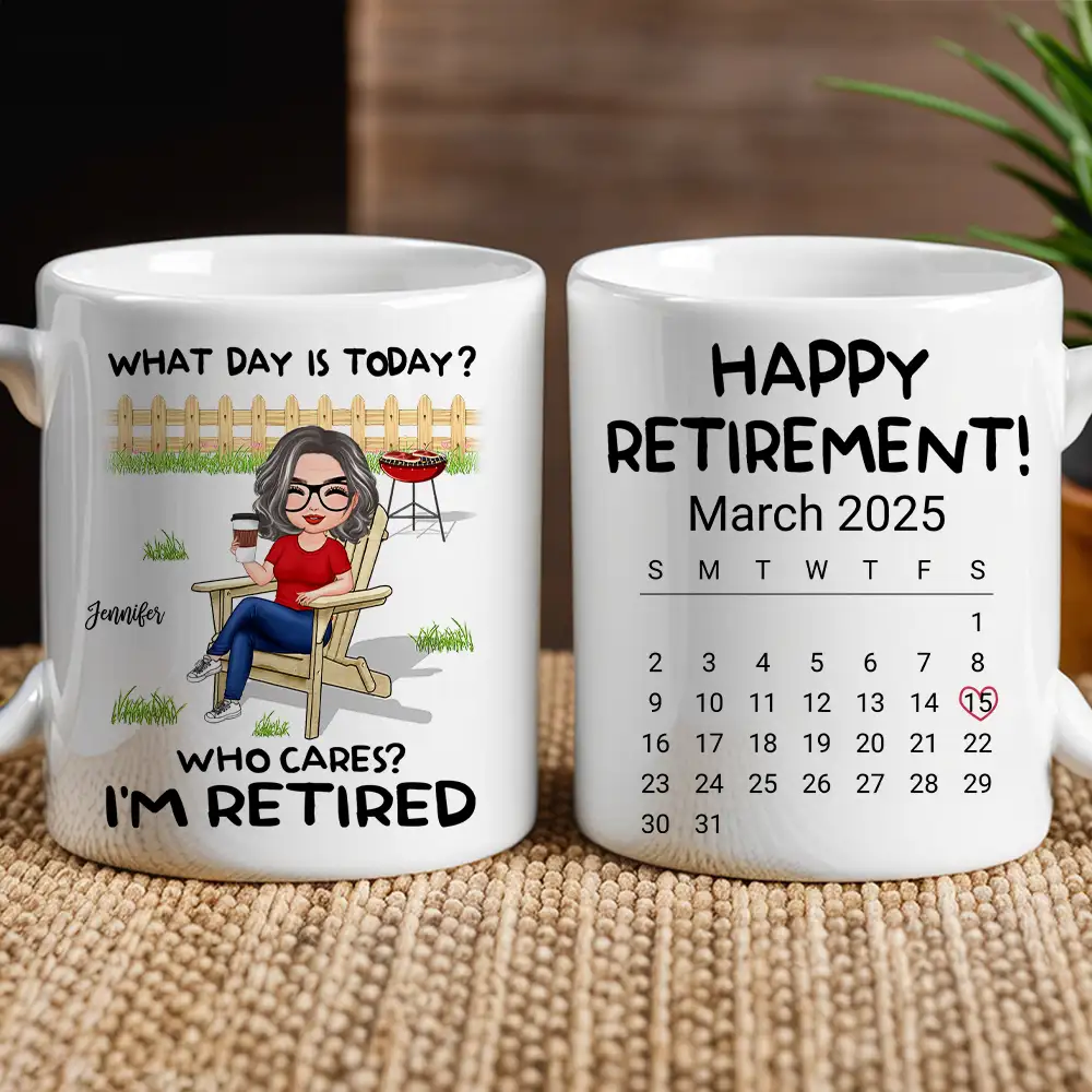 Personalized Retirement Mug - Custom White/Ceramic Coffee Cup